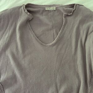 We The Free Lavender Ribbed Top